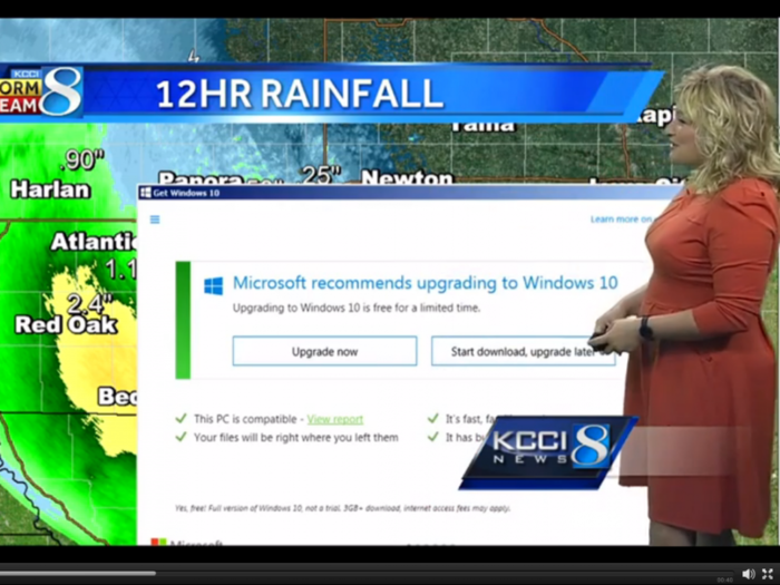 That time a Windows 10 upgrade notice disrupted a live newscast