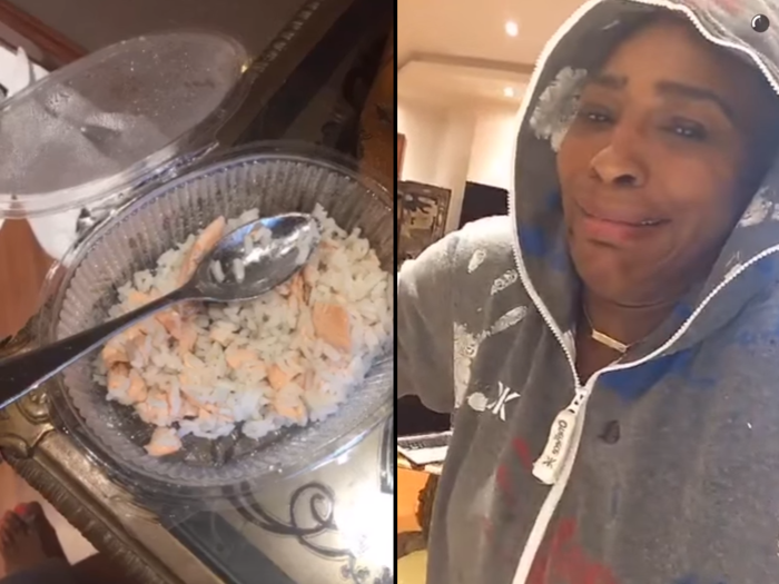 Serena Williams ate hotel dog food and almost instantly regretted it