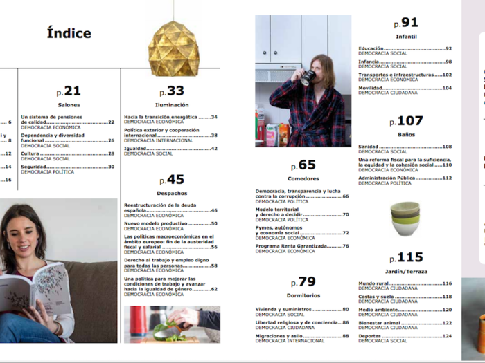 A Spanish party designed its manifesto like an IKEA catalogue to make it less boring