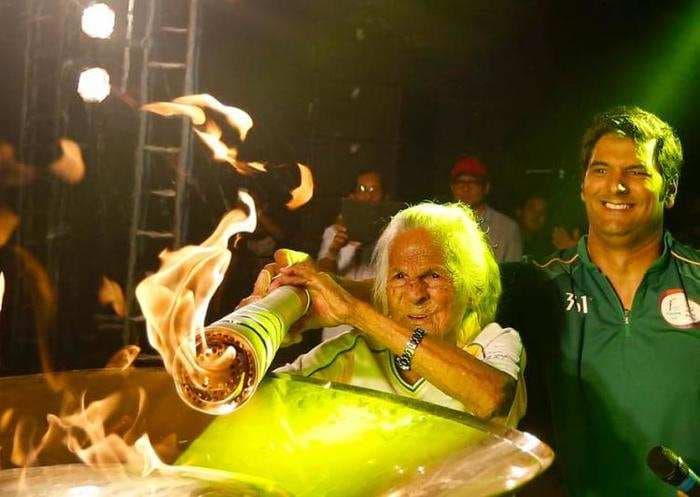 Meet 106-year-old Aida Gemanque, the oldest Olympic
torch bearer