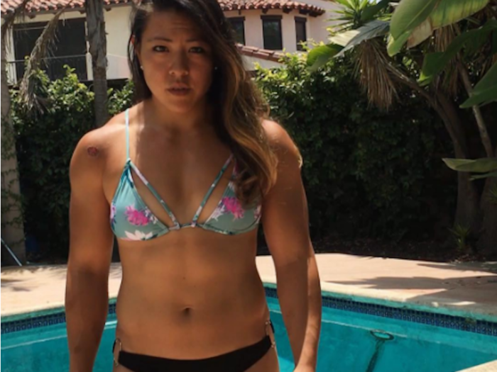 A CrossFit star shared a picture of herself in a bikini to reveal her own body image insecurities