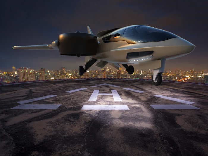 This futuristic jet takes off vertically so you can keep it in your backyard