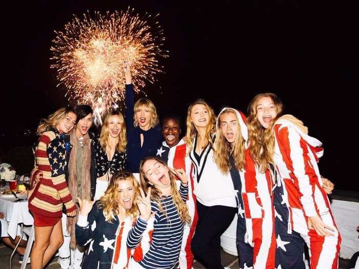 Taylor Swift had an insane July 4th party - here are photos of her patriotic 'squad'