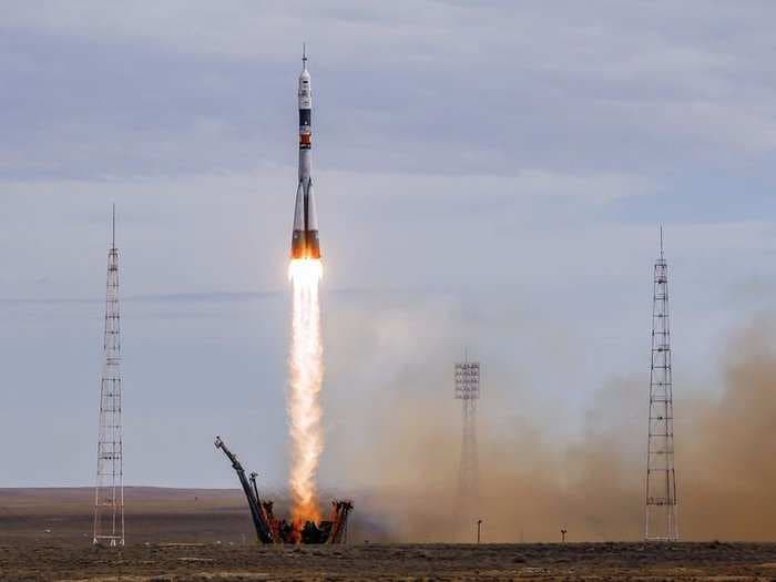 A Russian rocket just successfully launched 3 astronauts into space