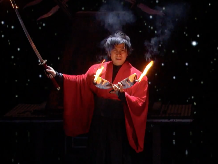 A Japanese magician amazed 'America's Got Talent' with a trick involving swords and fire