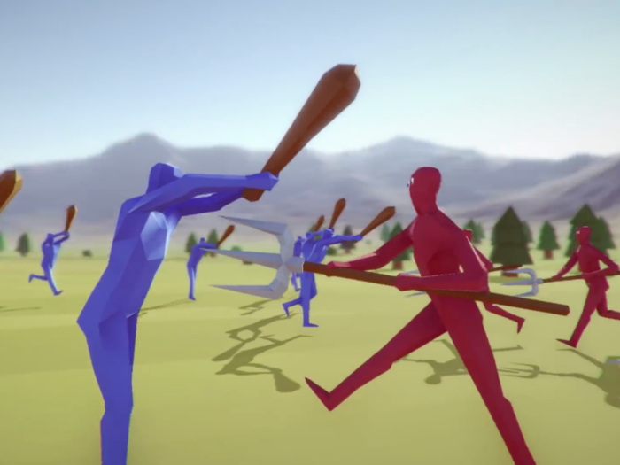 This game lets you simulate medieval battles, and it looks absolutely hilarious