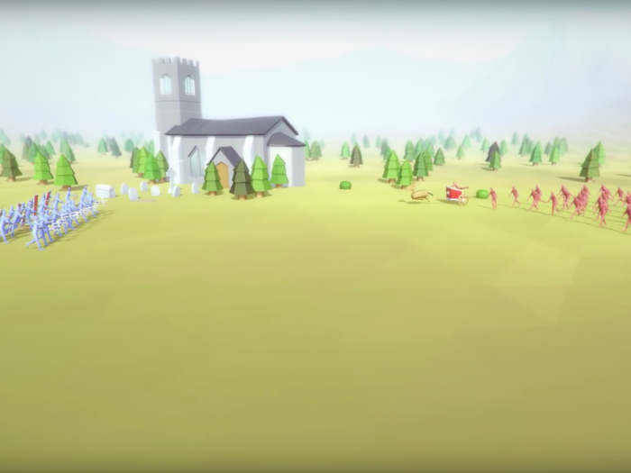 This game lets you simulate medieval battles, and it looks absolutely hilarious