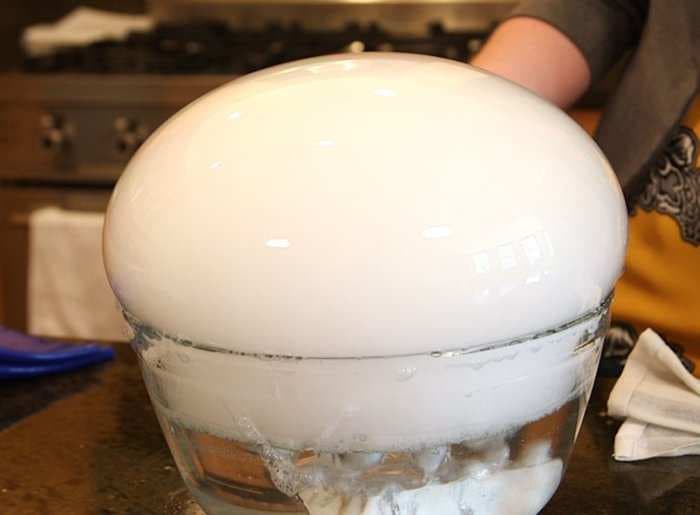 Something incredible happens when you fill a bubble with dry-ice vapor