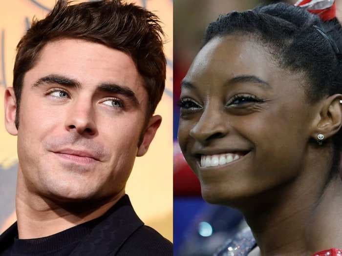 Zac Efron and Simone Biles cannot stop flirting on Twitter