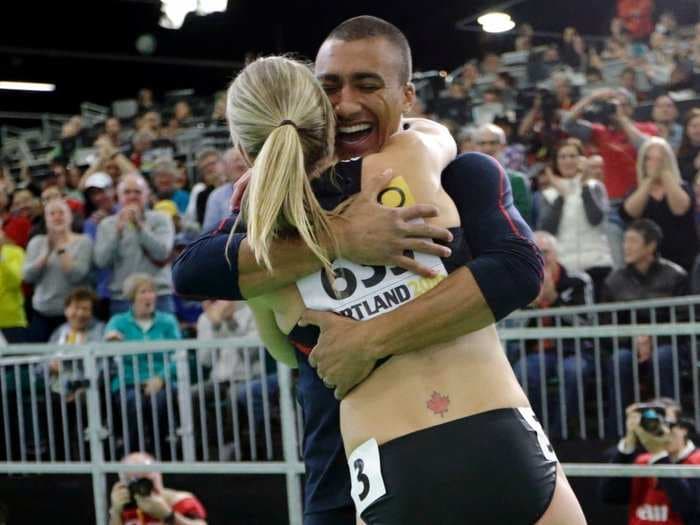 Not all married couples get to live together in the Olympic village