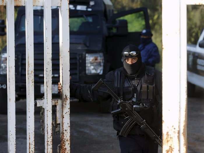 Gunmen shot down a helicopter in one of Mexico's most lawless regions