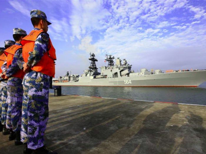 China and Russia are practicing 'island-seizing' in the South China Sea