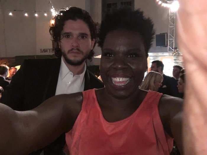 'SNL' star Leslie Jones took hilarious Emmy night selfies with the 'Game of Thrones' cast