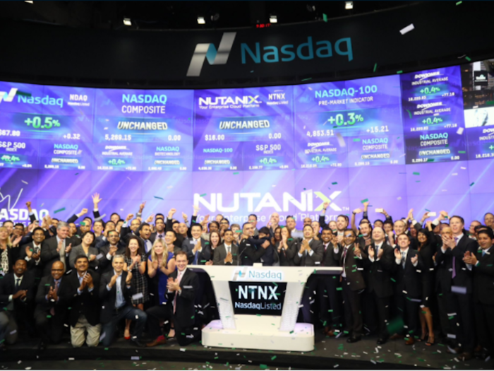 In a good sign for the tech industry, tech unicorn Nutanix's IPO pops a huge 90%