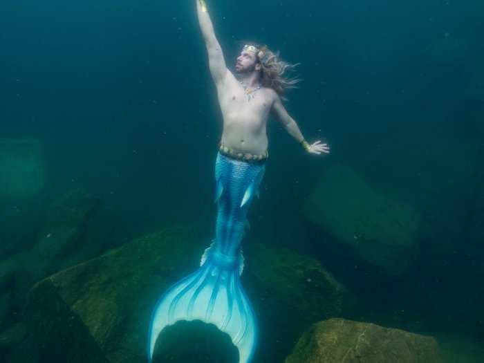 Meet America's first professional male mermaid