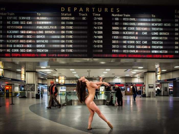 Dancers posed naked around iconic landmarks to make a powerful statement about fearlessness