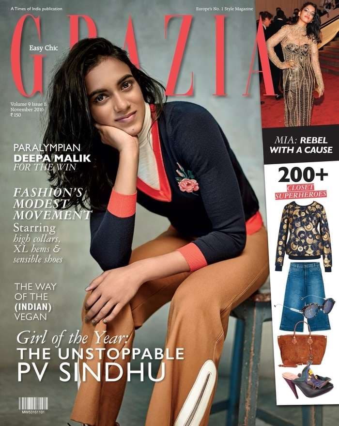 PV Sindhu looks absolutely gorgeous on the cover of this magazine