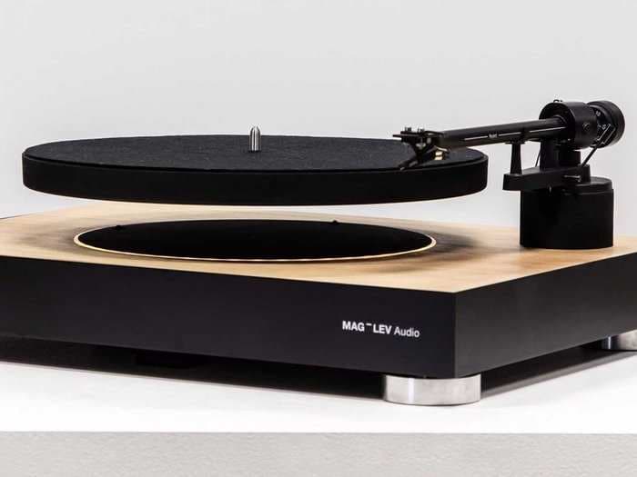 This stunning turntable plays records in mid-air
