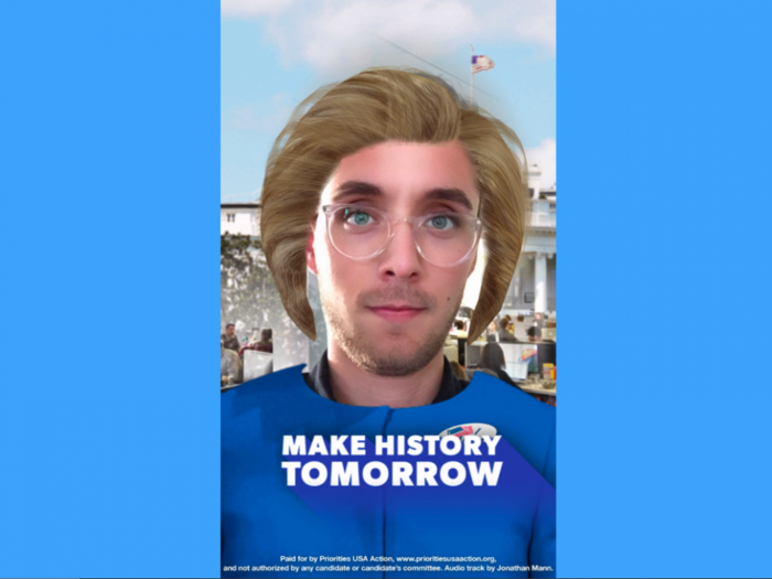 Snapchat will turn you into Hillary Clinton ahead of Election Day