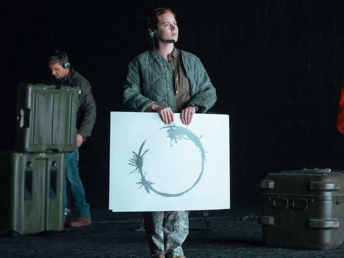 A massive 100-word dictionary was made to create the alien language in this year's highly anticipated sci-fi thriller 'Arrival'