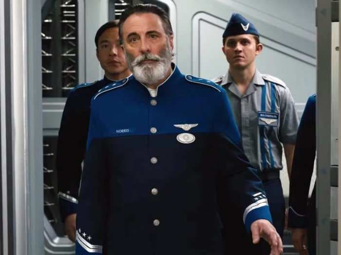 Why Andy Garcia is literally in only one shot of 'Passengers'
