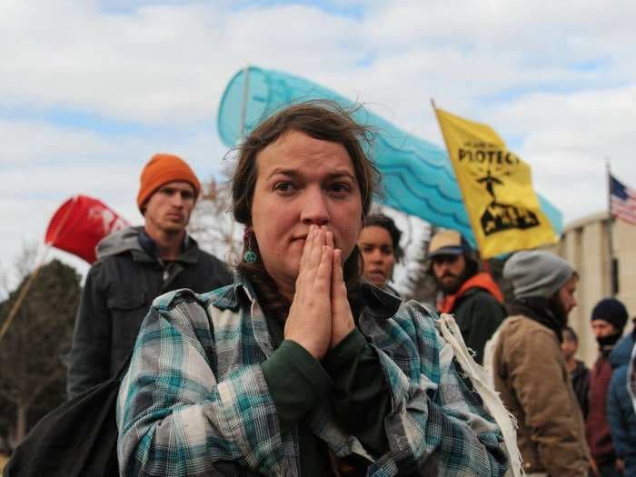 Protestors say a leak in the Dakota Access Pipeline , which Trump just advanced, could result in a 'death sentence'