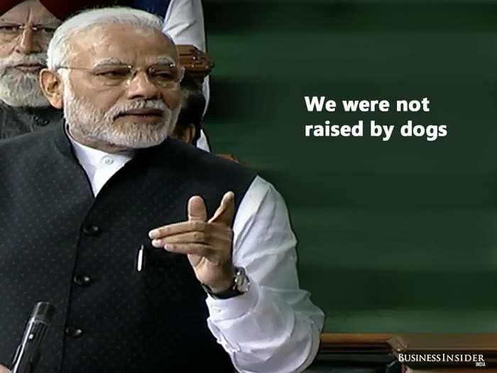 From mocking Rahul Gandhi to his reply to ‘dog remark’, here are 12 highlights of PM Modi’s speech in Lok Sabha