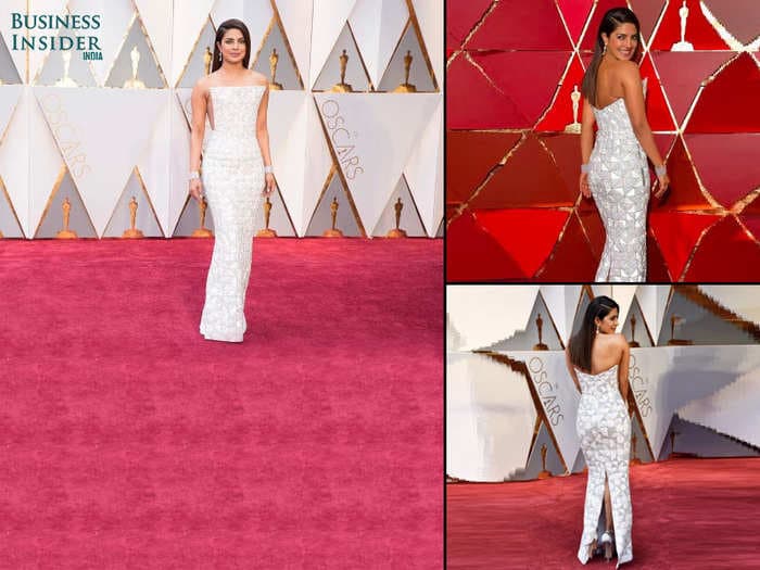 Oscars 2017: Priyanka Chopra looks stunning on the red carpet in her pearly white ensemble