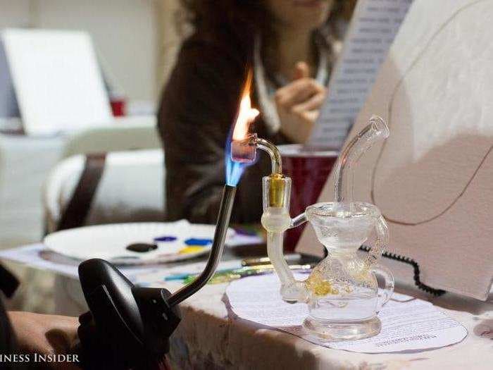 In 'Puff Pass Paint' class, people make art while getting high on marijuana - take a look inside