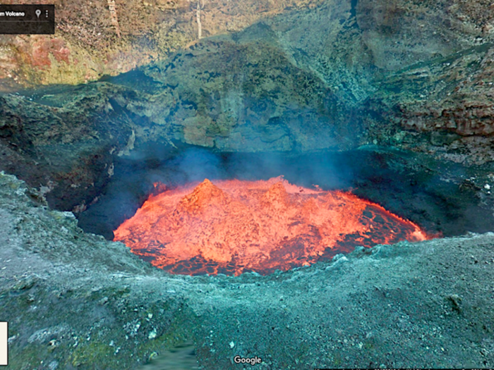 Google now lets you go inside an active volcano with Street View
