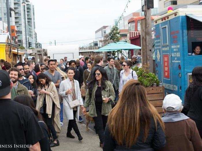 We went to 'Avocado Con,' where you can try avocado ice cream, pizza, and cupcakes