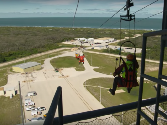 Astronauts now have a sweet 1,340-foot zip line they can use to evacuate space shuttles