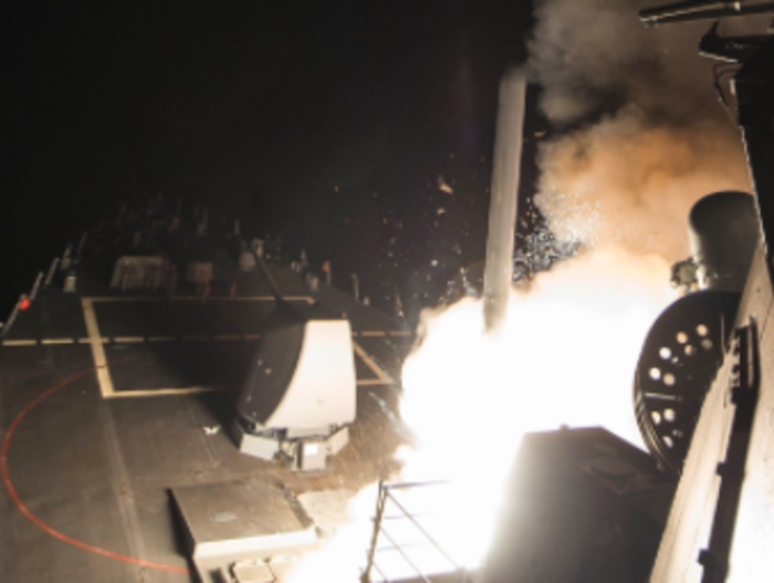 WATCH: US Tomahawk missiles launching toward Syrian airbases