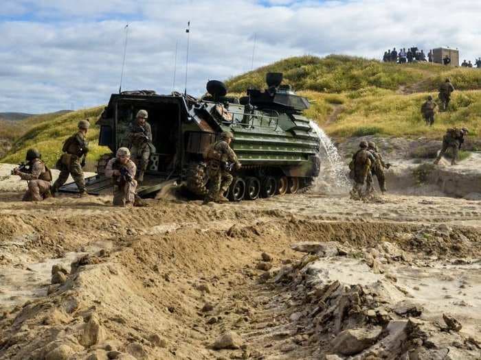 Here's what happens when US Marines storm an enemy beach