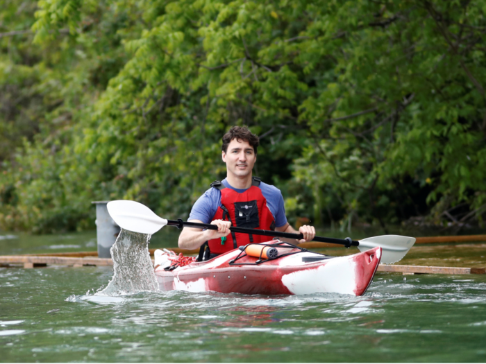 Justin Trudeau celebrated World Environment Day by kayaking down the Niagara River - and the photos are fantastic