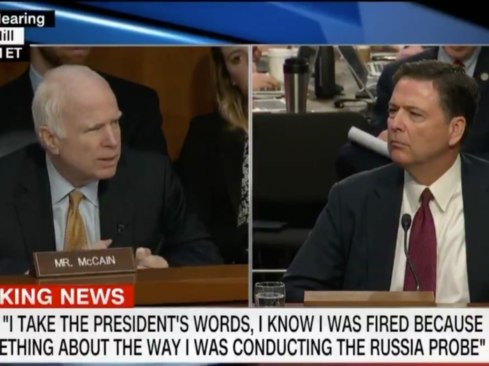People were left utterly confused by Sen. John McCain's bizarre questioning of James Comey