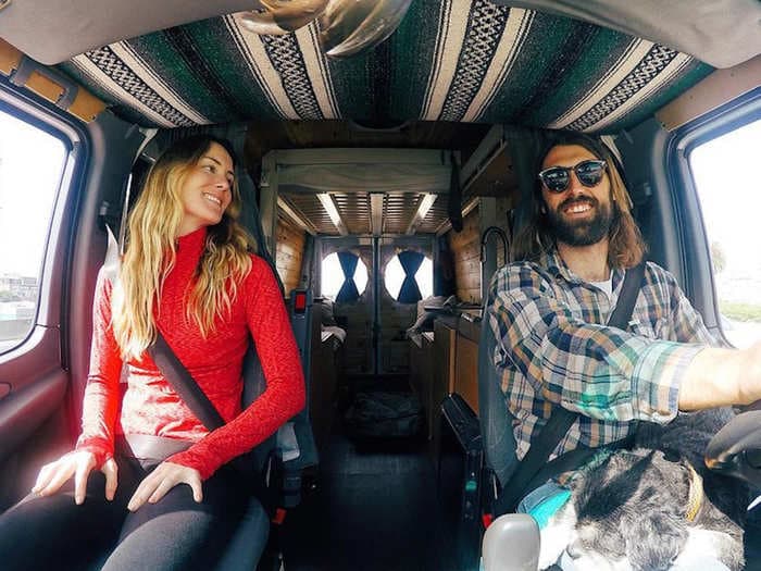 This couple couldn't afford to live in San Francisco, so they turned their van into a mobile home