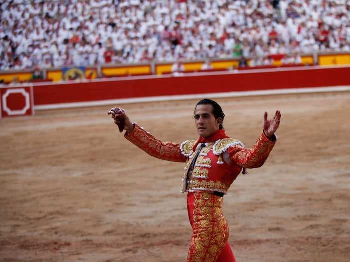 A top Spanish bullfighter was gored to death when he tripped over his own cape