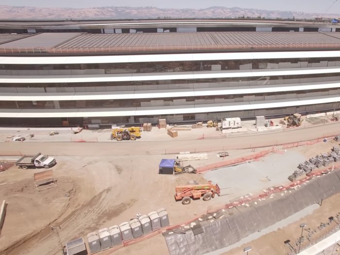 Apple's new headquarters was supposed to wrap up landscaping last month - here's what it looks like now