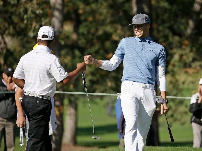 Steph Curry is playing in a professional golf tournament - here are 15 other athletes who love to tee it up