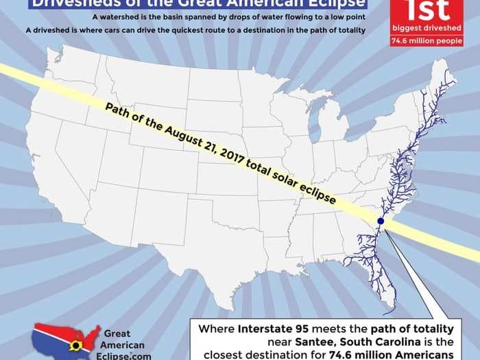 Soul-crushing traffic may plague the total solar eclipse - these maps reveal the worst choke points