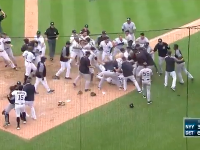 Miguel Cabrera threw haymakers and started an ugly, benches-clearing brawl with the Yankees