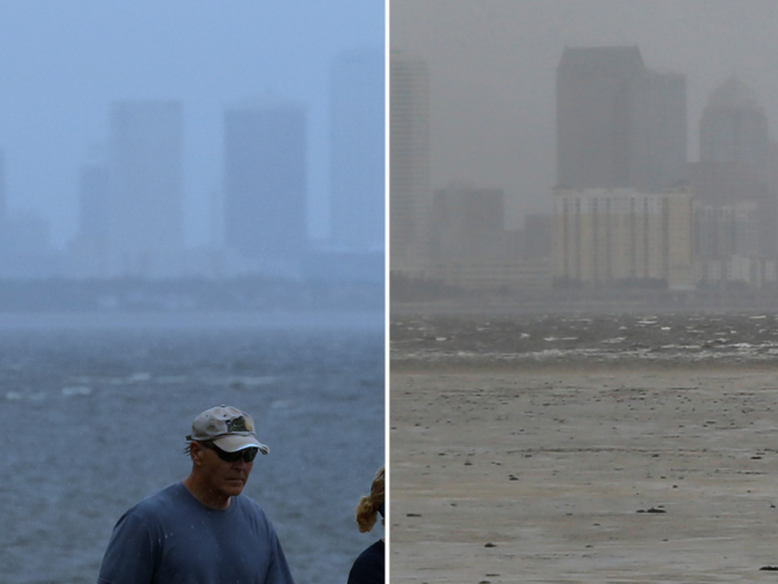 Why water disappears from shorelines during a hurricane