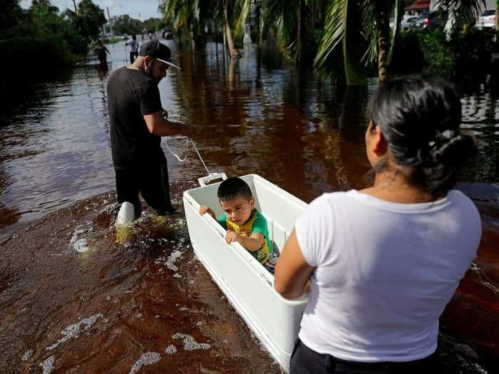 A woman in Texas has died after 'flesh-eating bacteria' in Harvey's floodwaters seeped into a wound