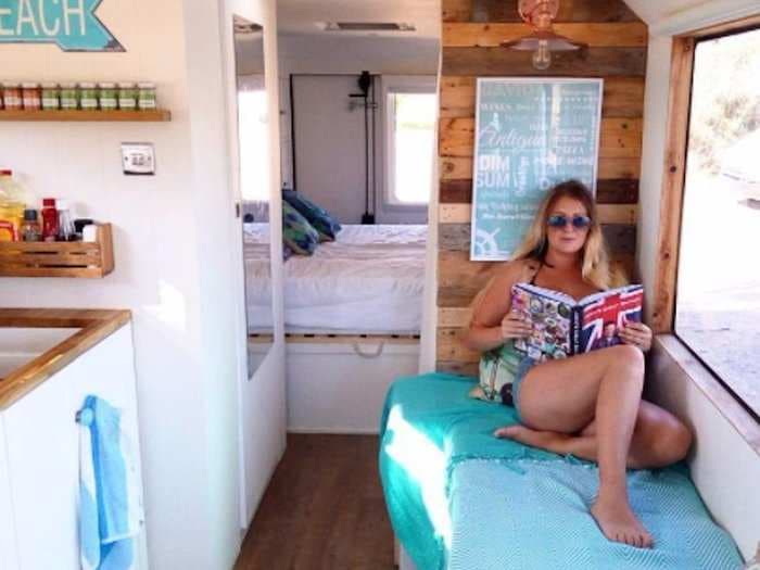 This couple converted an old Fiat minibus into a luxury beach hut on wheels - and are living the dream travelling through Europe on just £15 a day