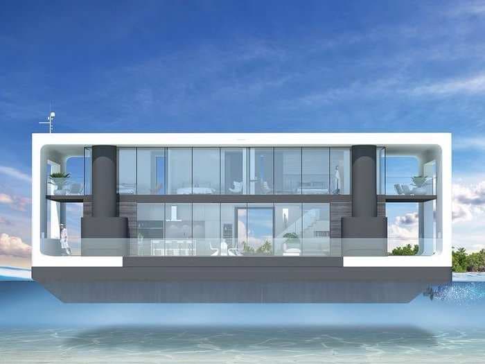 These $2 million floating homes will be able to withstand Category 4 hurricanes