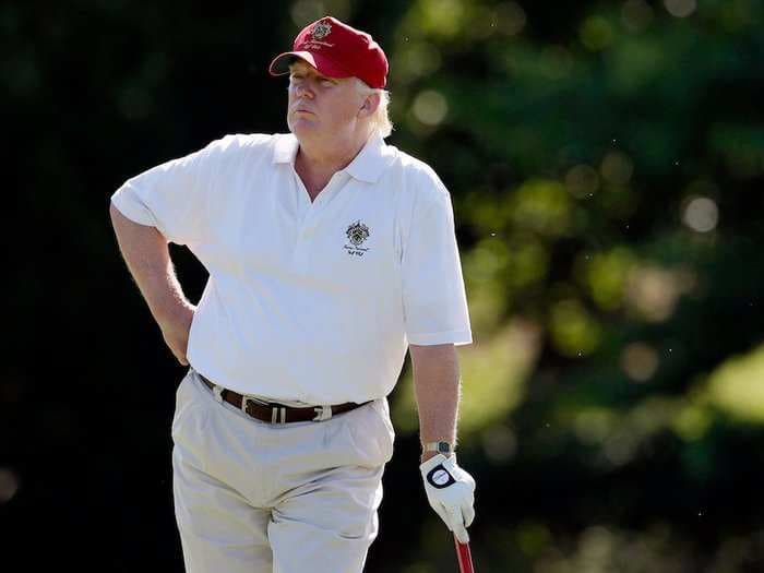 Trump goes golfing after White House demands correction touting full day of 'meetings and phone calls'