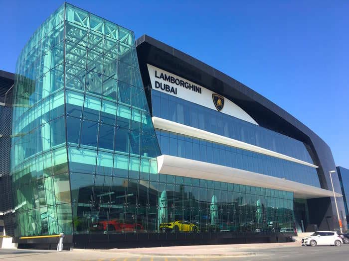 Take a look inside the largest Lamborghini dealership in the world