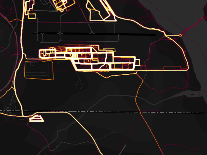 A map of fitness tracker data may have just compromised top secret US military bases around the world