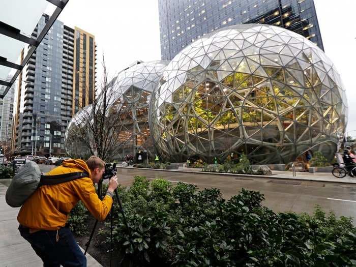 Amazon just revealed its $4 billion 'Spheres' packed with a mini tropical forest - here's what it looks like inside